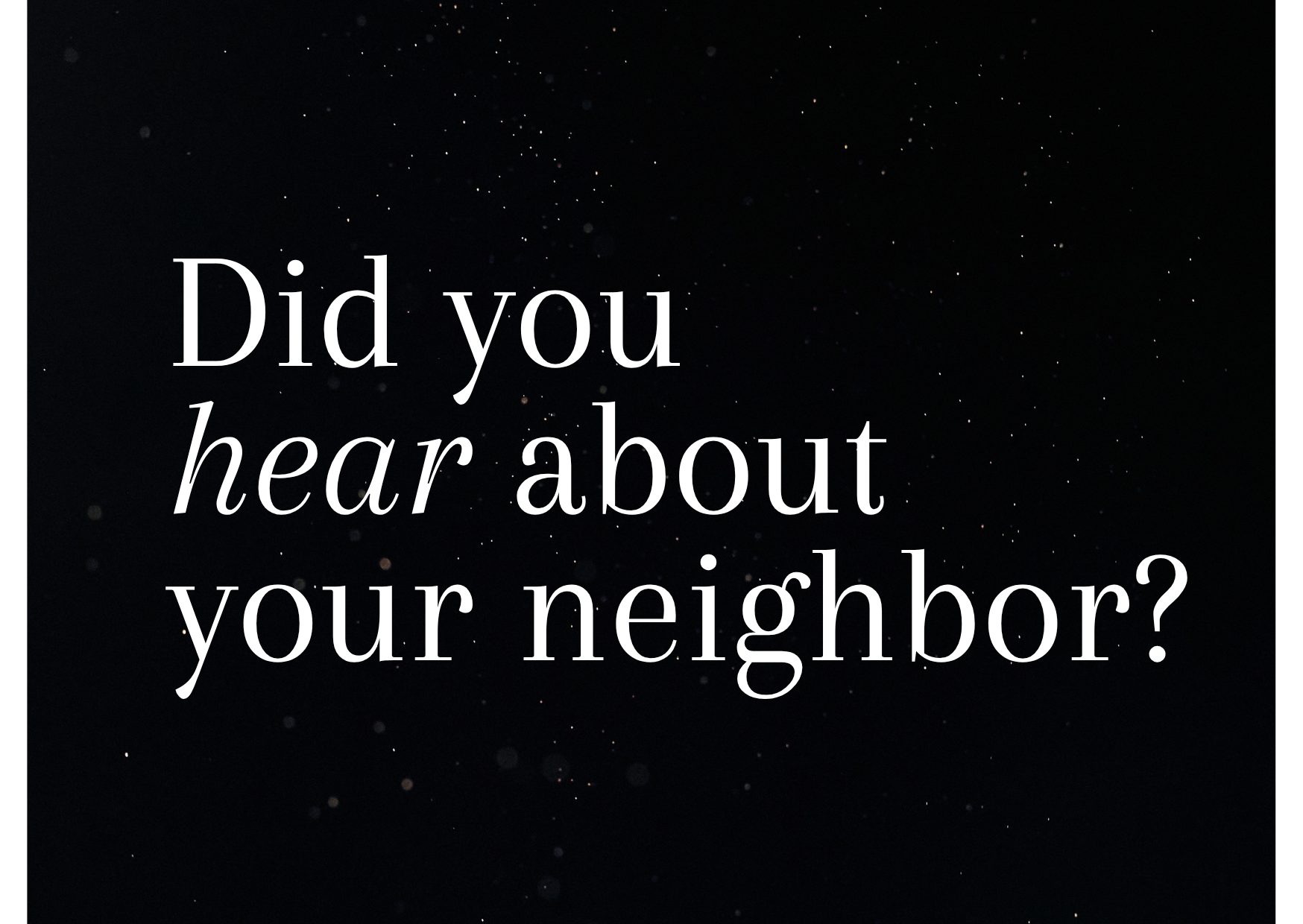 Curious...